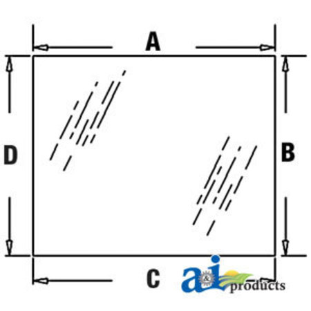 A & I PRODUCTS Glass, Side (RH/LH) - Swinging 41.5" x32.3" x2" A-CG1983